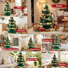 62CM Foldable Paper Christmas Tree with LED Lights, Star Topper & Ornament Kit
