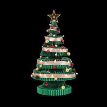 87CM Foldable Paper Christmas Tree with LED Lights, Star Topper & Ornament Kit