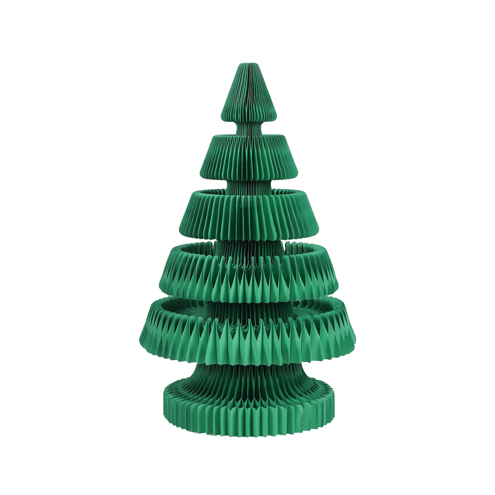 87CM Foldable Paper Christmas Tree with LED Lights, Star Topper & Ornament Kit