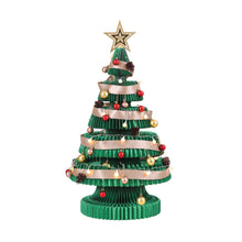 87CM Foldable Paper Christmas Tree with LED Lights, Star Topper & Ornament Kit