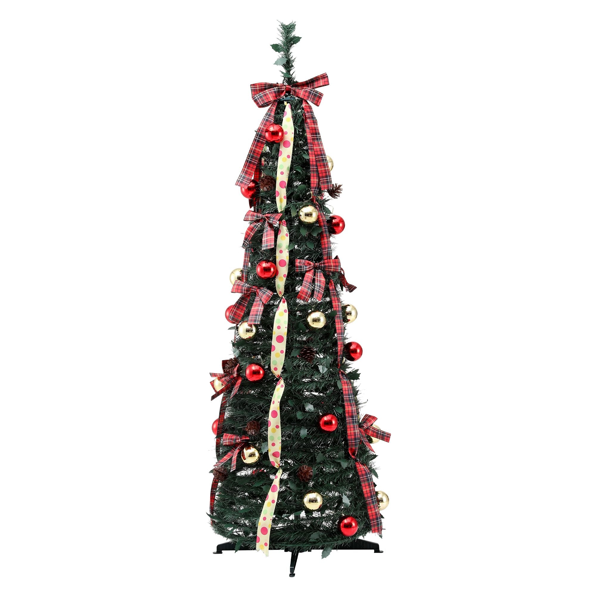 5FT Pre-Lit Pop-Up Christmas Tree with 80 LED