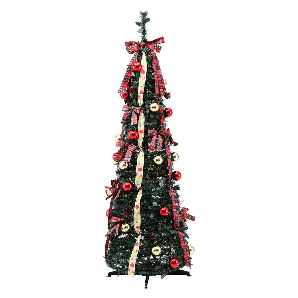 5FT Pre-Lit Pop-Up Christmas Tree with 80 LED