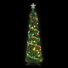 5FT Pre-Lit Pop-Up Christmas Tree with Star Topper & 50 LED