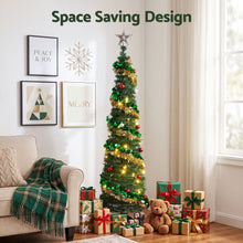 5FT Pre-Lit Pop-Up Christmas Tree with Star Topper & 50 LED