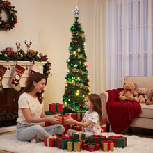5FT Pre-Lit Pop-Up Christmas Tree with Star Topper & 50 LED