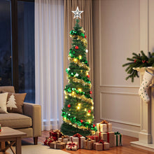 5FT Pre-Lit Pop-Up Christmas Tree with Star Topper & 50 LED