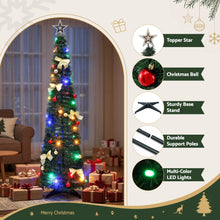 5FT Pre-Lit Pop-Up Christmas Tree with 50 Multicolour LED