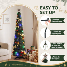 5FT Pre-Lit Pop-Up Christmas Tree with 50 Multicolour LED