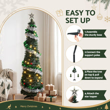 5FT Pre-Lit Pop-Up Christmas Tree with 50 Warm White LED