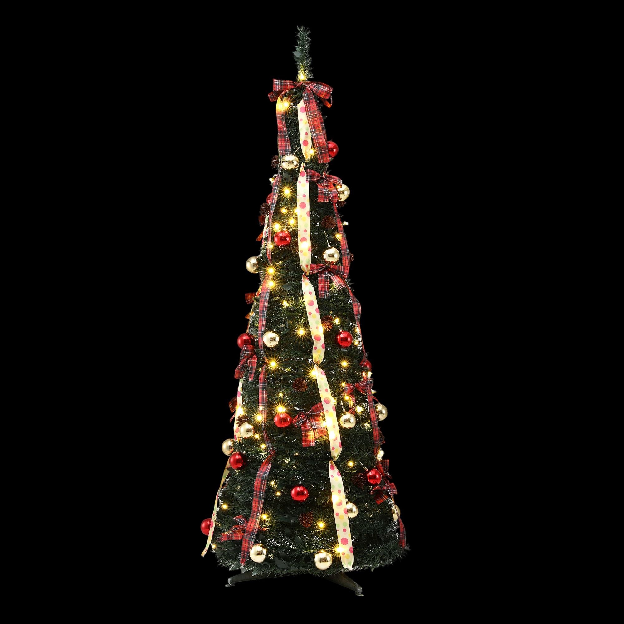 6.5FT Pre-Lit Pop-Up Christmas Tree with 150 LED