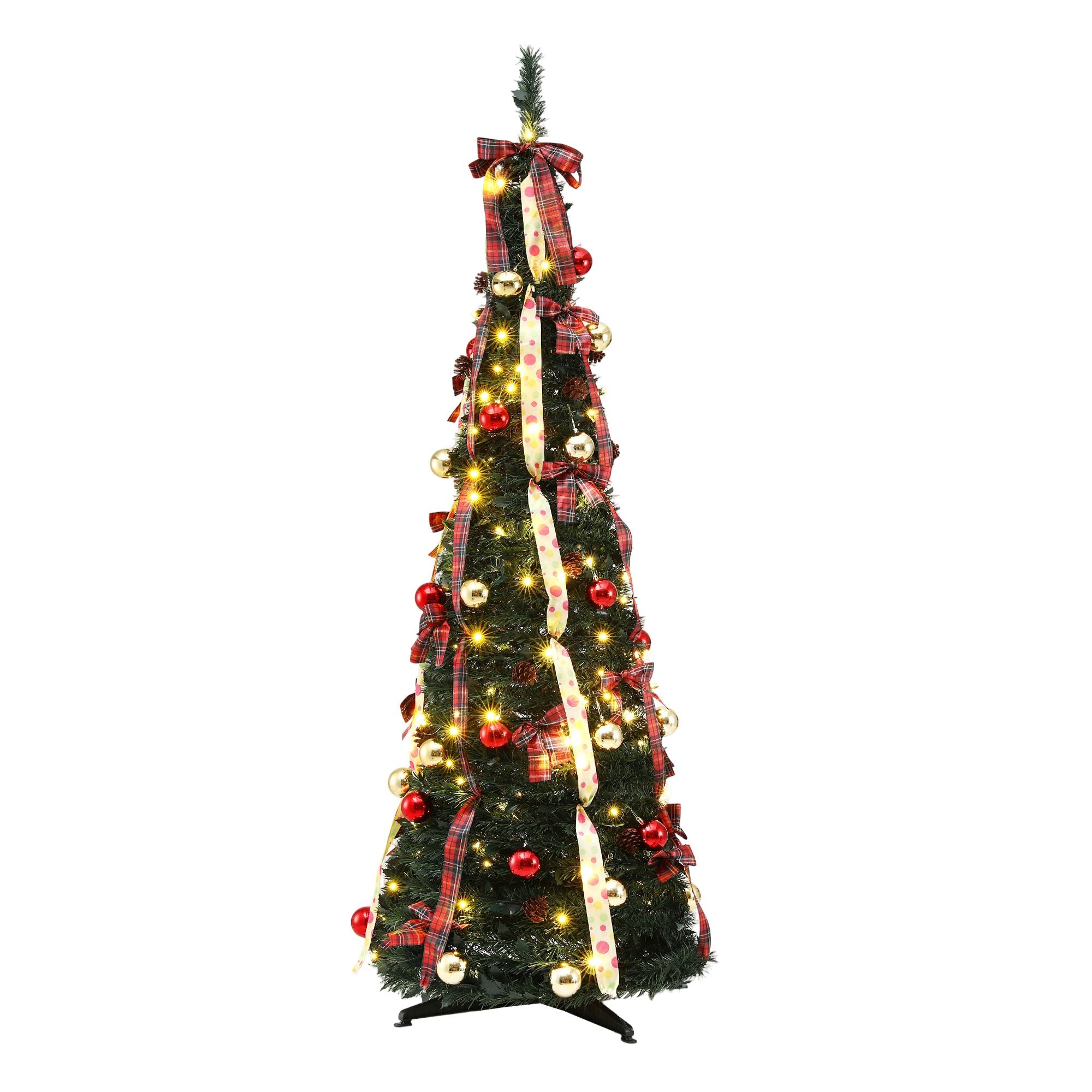 6.5FT Pre-Lit Pop-Up Christmas Tree with 150 LED