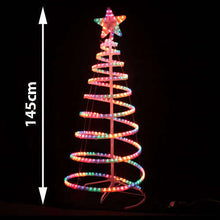 145cm Multi Colour Spiral Christmas Tree Motif Light – LED Rope