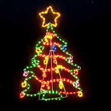 118cm Animated Christmas Tree Motif Light – Multi Colour LED Rope
