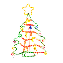 118cm Animated Christmas Tree Motif Light – Multi Colour LED Rope