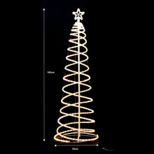 185cm Spiral Christmas Tree Motif Light – Warm White LED Rope