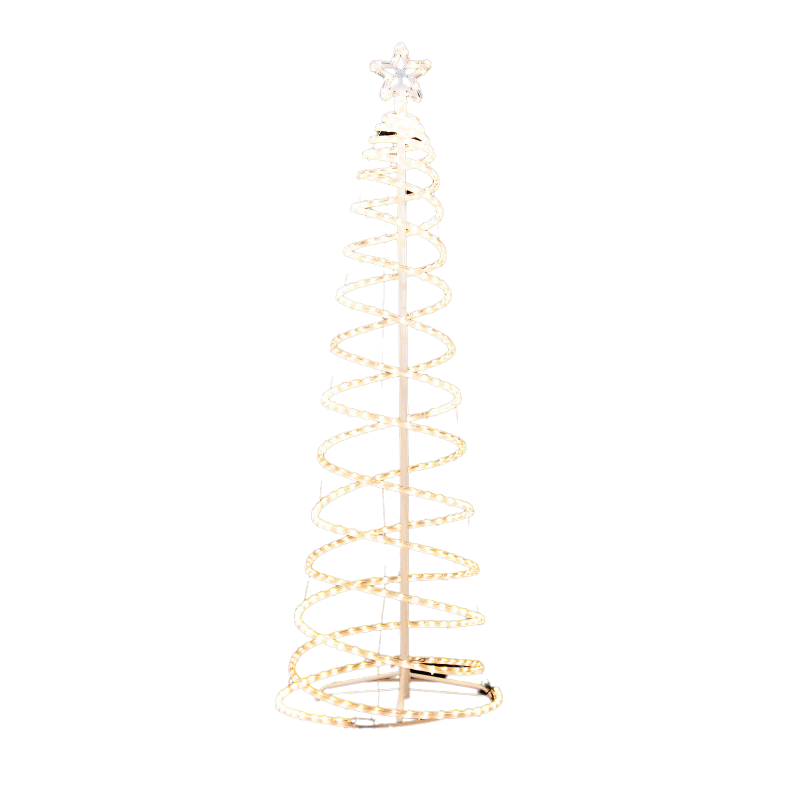 185cm Spiral Christmas Tree Motif Light – Warm White LED Rope