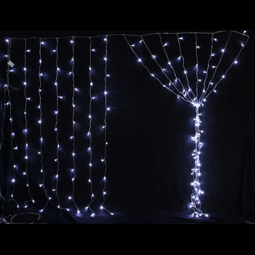 2.8M x 2.4M Warm White Curtain Christmas Lights – 180 LEDs