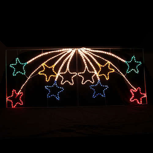 2.2M Animated 10 Star Christmas Motif Light – Multi Colour LED Rope