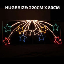 2.2M Animated 10 Star Christmas Motif Light – Multi Colour LED Rope