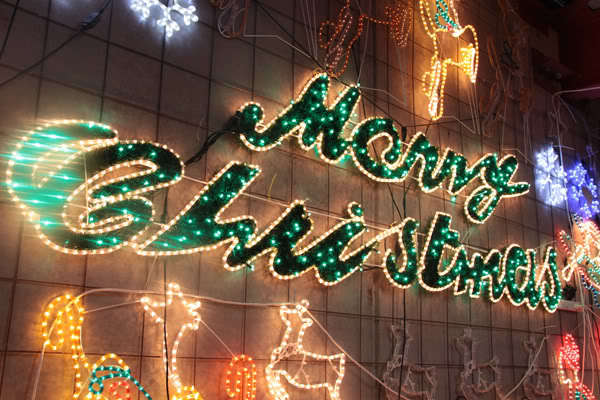 5.5M Merry Christmas Motif Light – 278 LED Rope Sign