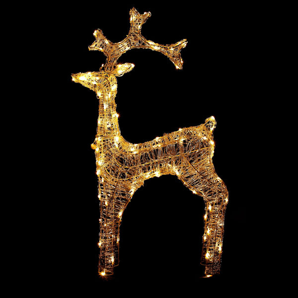 110cm Warm White LED Stag Reindeer Christmas Decoration