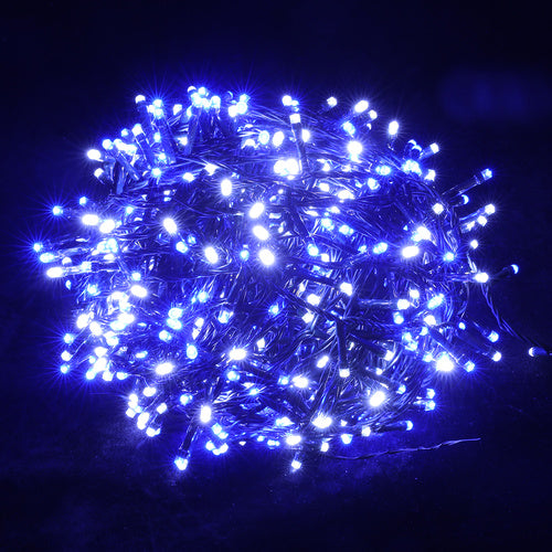 60M Christmas Fairy Lights – 1200 Blue and White LEDs