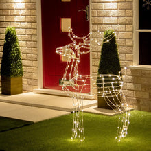 115cm Warm White LED 3D Standing Reindeer Christmas Decoration