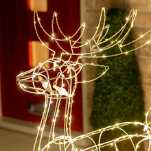 115cm Warm White LED 3D Standing Reindeer Christmas Decoration