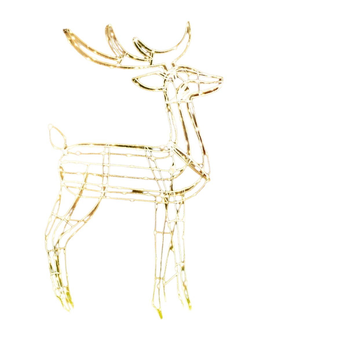 115cm Warm White LED 3D Standing Reindeer Christmas Decoration