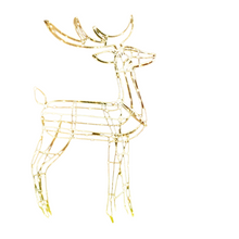 115cm Warm White LED 3D Standing Reindeer Christmas Decoration