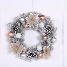 40CM Pine Cone Christmas Wreath – Silver Finish
