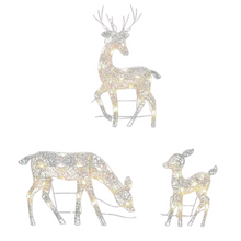 LED Reindeer Family Christmas Decoration – 3 Piece Acrylic Set