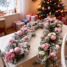 180cm Pink Christmas Garland – Soft Tone Decorative Accent