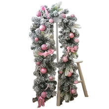 180cm Pink Christmas Garland – Soft Tone Decorative Accent