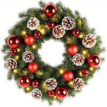 40cm Pre-Lit Christmas Wreath – 40 LED Battery Operated