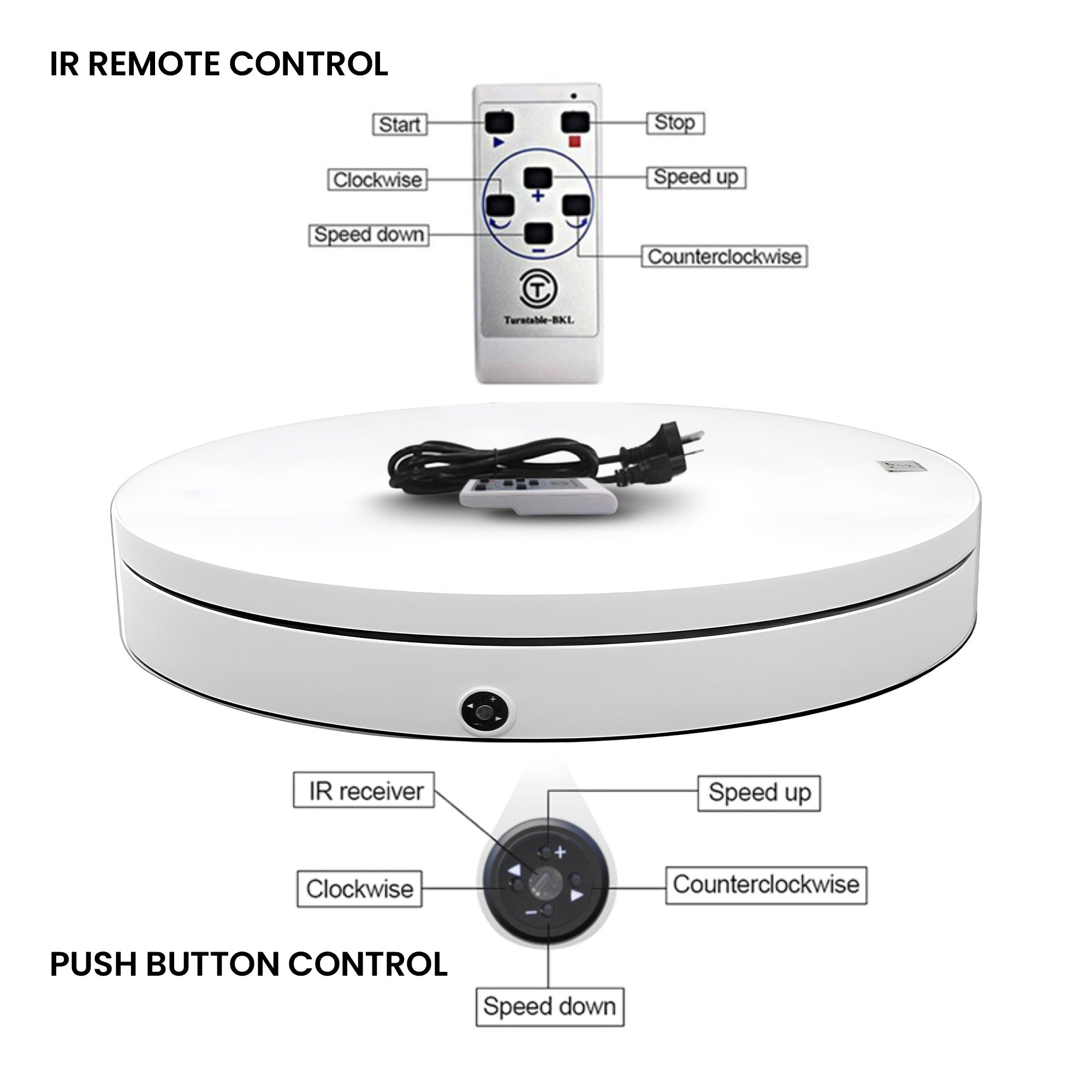 Christabelle 60cm 100kg Commercial-grade Electric Display Turntable Christmas