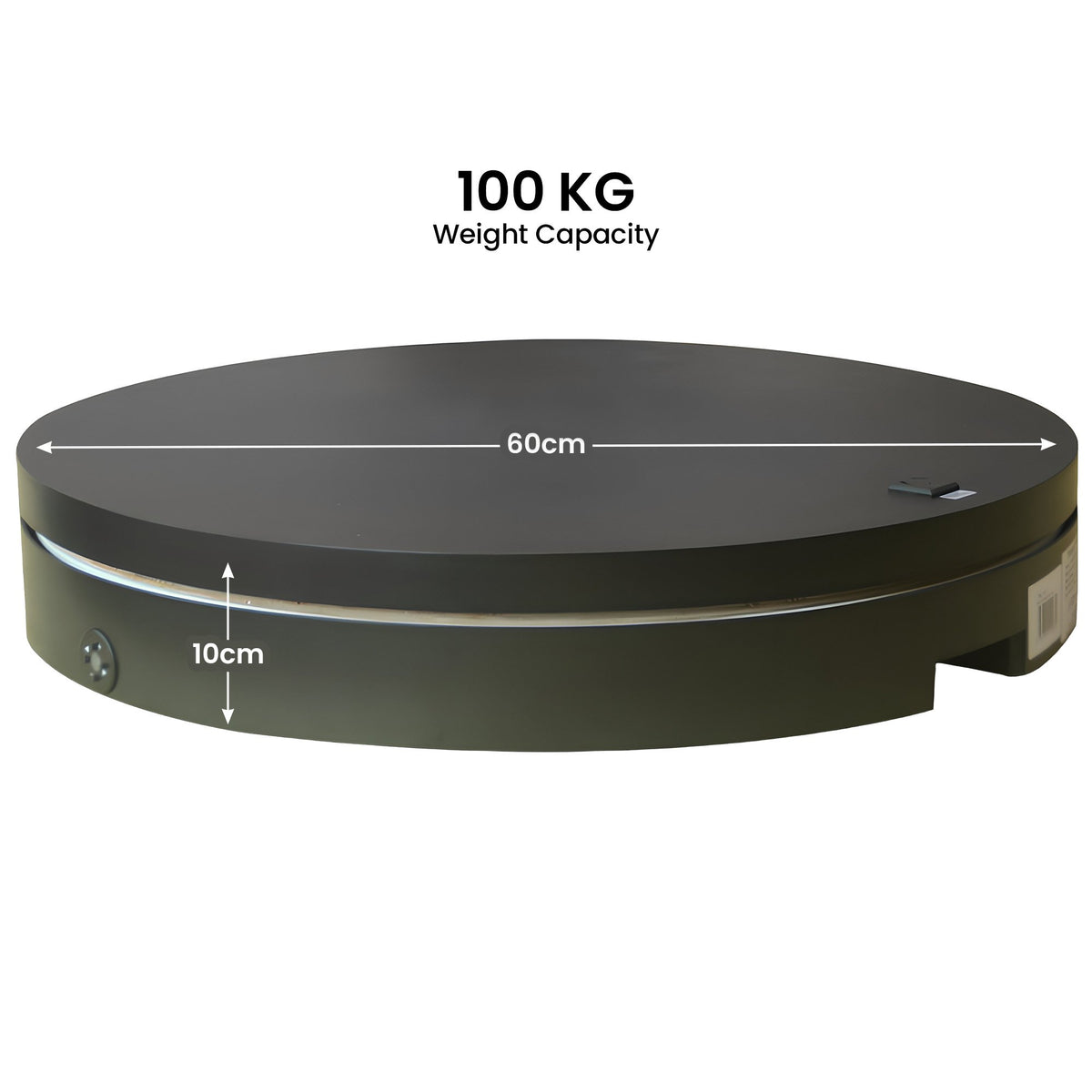 60CM Black Commercial Rotating Display Turntable – 100KG