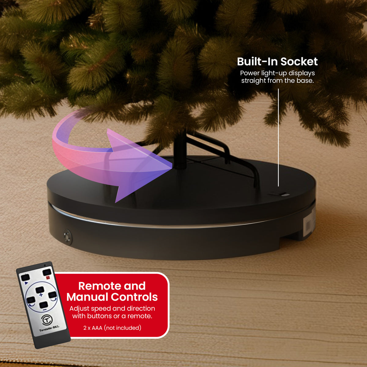 60CM Black Commercial Rotating Display Turntable – 100KG