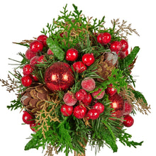 36CM Pre-Decorated Christmas Topiary Tree in Gold Pot
