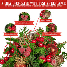 33CM Decorated Christmas Bouquet – Baubles, Berries & Pine Cones