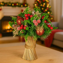 33CM Decorated Christmas Bouquet – Baubles, Berries & Pine Cones