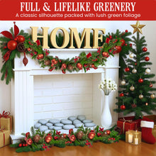 1.85M Pre-Decorated Christmas Garland with Berries, Pine Cones & Baubles