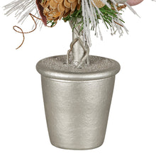 36CM Pre-Decorated Christmas Topiary Tree with Jewelled Baubles & Flowers