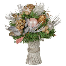 33CM Decorated Christmas Bouquet – Jeweled Baubles, Berries, Flowers & Pine Cones