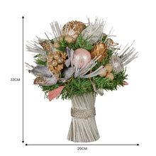 33CM Decorated Christmas Bouquet – Jeweled Baubles, Berries, Flowers & Pine Cones