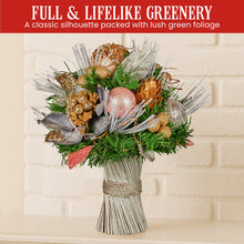 33CM Decorated Christmas Bouquet – Jeweled Baubles, Berries, Flowers & Pine Cones