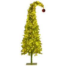7.5FT Gremlin Curved Pre-Lit Christmas Tree with 500 Warm White & Green LEDs