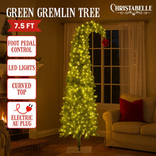 7.5FT Gremlin Curved Pre-Lit Christmas Tree with 500 Warm White & Green LEDs