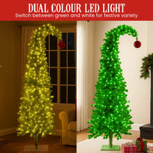 7.5FT Gremlin Curved Pre-Lit Christmas Tree with 500 Warm White & Green LEDs