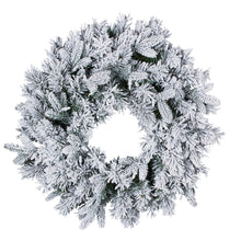 61CM Snowy Atica Pre-Lit Christmas Wreath with 50 Warm White LEDs